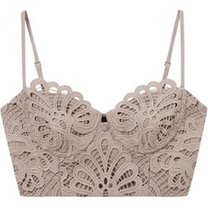 Self-portrait Топ Women's Dark Gray Brown