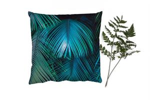 MuchoWow Декоративная подушка Диванная подушка Декоративная подушка для гостиной 60 x 60 см Пальмовый лист - Тропический - Природа - Джунгли - Наволочка - Хлопчатобумажная ткань - Декоративные наволочки