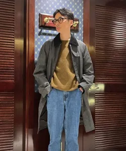 Полиэстеровое пальто в деревенском стиле