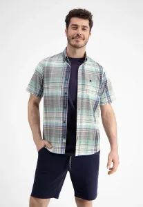 Рубашка LERROS с короткими рукавами "Рубашка LERROS с короткими рукавами, в клетку", цвет Tinted Aqua