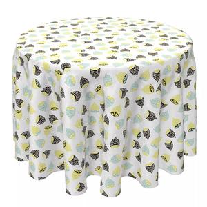 Круглая скатерть, 100% хлопок, 60 круглых дюймов, современные цитрусовые.
