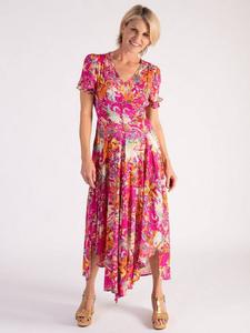 Цветочное чайное платье миди chesca, розовый/разноцветный