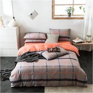 YUSIWOAL Комплект постельного белья из мягкого дышащего хлопка с геометрическим клетчатым узором и молнией Color 5