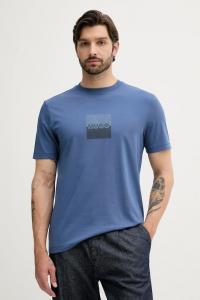 Хлопковая футболка dusplit HUGO, синий