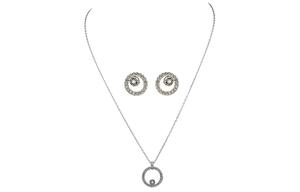 Родированное ожерелье Women's Swarovski, серебристо-белый