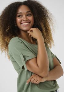 Базовая футболка DOMINIKA FOLD UP Love Copenhagen, темно-зеленый