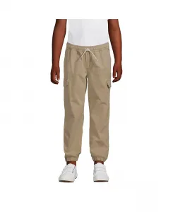 Брюки карго для мальчиков Iron Knee Stretch с манжетами Lands' End, коричневый/бежевый