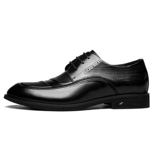 Мужские туфли FAPAI черные на низком каблуке