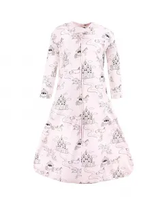 Уютное одеяло-комбинезон с длинными рукавами для девочек из хлопкового джерси Hudson Baby, розовый