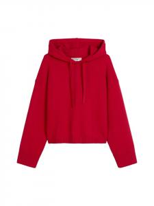 Вязаная толстовка с капюшоном свободного кроя цвета красной шелковицы Marc O'Polo DENIM