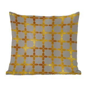 Декоративная подушка MuchoWow диванная подушка для гостиной декоративная подушка 60 x 60 см узор - люкс - серый - золотой - чехол на подушку - хлопчатобумажная ткань - декоративные наволочки