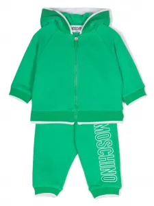 Спортивный костюм с логотипом Moschino Kids, зеленый