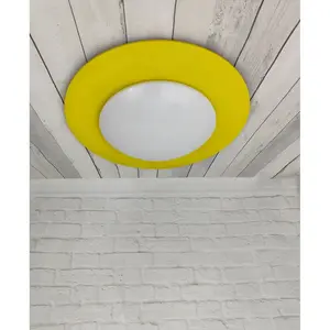 Потолочный светильник Deckenschale Saturn E27, 1 шт. Патрон E27 для легкой замены лампочки Niermann, желтый