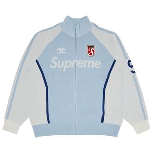 Свитер Supreme x Umbro Zip Up Sweater, Light Blue