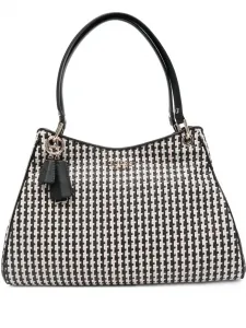 Сумка-тоут в ломанную клетку Guess Usa, черный