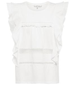 Хлопковый топ Lace Lines Dorothee Schumacher, Camelia White