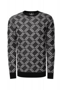 Свитер в великолепном клетчатом дизайне RUSTY NEAL, цвет Schwarz Grau