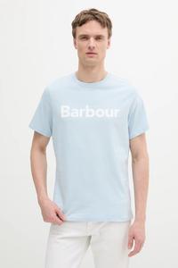 Хлопковая футболка Barbour, синий