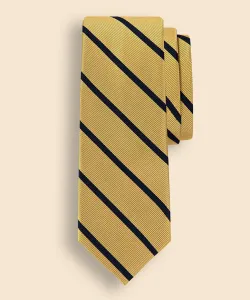 Шелковый галстук BB#3 в полоску, ремесленный, изготовлен в США.