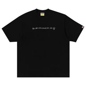 Футболка BAPE Hand Drawn Logo Relaxed Fit Tee, Black