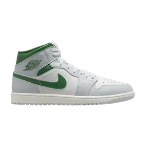Кроссовки Air Jordan Air Jordan 1 Mid 'Summit White Lucky Green', белый