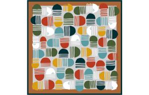 Шелковый платок Women's ELLE, coffee