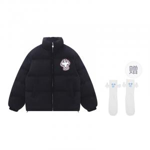 Утепленная пуховая куртка Ghost Demon с воротником-стойкой и световыми эффектами, унисекс Lbpc, черный (comes with socks)