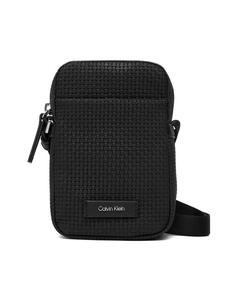 Сумка через плечо Embossed Woven Slim Reporter LV04D3221G Calvin Klein, черный