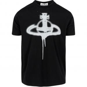 Футболка из хлопка с принтом orb Vivienne Westwood, черный