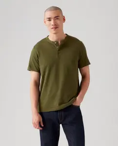 Мужская футболка с короткими рукавами и пуговицами Levi'S, темно-зеленый