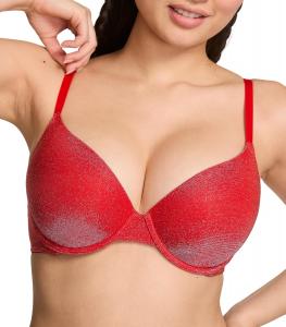 Victoria's Secret Женский бюстгальтер Pink Wear Everywhere Push Up, бюстгальтеры для женщин (32A-40DDD), Bright Vermillion
