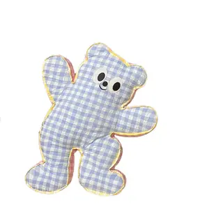 Плюшевая кукла Creative Plaid Bear высотой 55 см Mr. Toy, синий