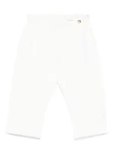 Брюки с эластичным поясом и пуговицами LIU JO, белый