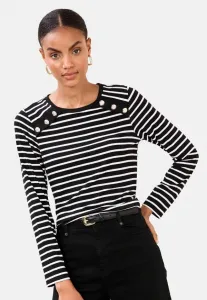 Рубашка в стиле милитари с длинными рукавами и пуговицами, стандартного кроя. Lipsy, Monochrome Stripe