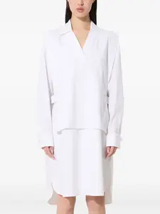 Платье миди с V-образным вырезом Kenzo, белый