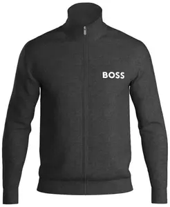 Мужская полнозамковая толстовка с логотипом Ease Hugo Boss, серый