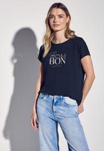 Футболка с принтом MIT WORDING Street One, темно-синий