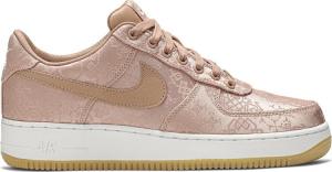 Кроссовки Nike CLOT x Air Force 1 Low Premium 'Rose Gold Silk', розовый