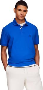 Мужская рубашка-поло Tommy Hilfiger с коротким рукавом из хлопкового пике, классического кроя, коллекция 2024 года, Kettle Blue