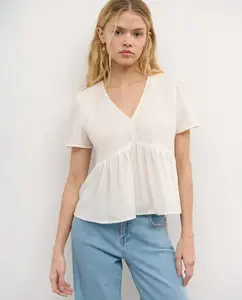 Женская хлопковая блузка с халатом Brownie, белый