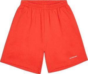 Спортивные шорты Balenciaga Sweatshorts 'Bright Red/White', красный