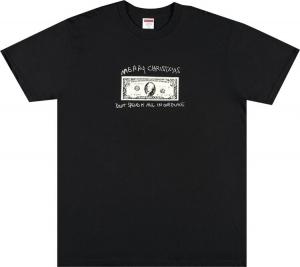 Футболка Supreme Spend It Tee 'Black', черный