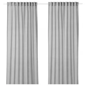 Гардины Ikea Hilja, 2 шт, 145x300, серый