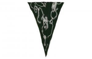 Burberry Шёлковый шарф с рыцарским принтом, Black