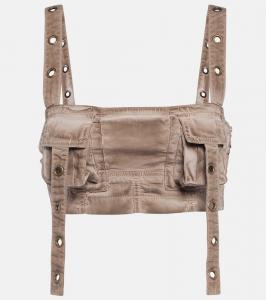 Джинсовый кроп-топ Blumarine, Coffee Liqueur