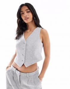 Жилет-кофта Vero Moda Petite из джерси светло-серого меланжа