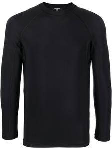 Balmain топ с длинными рукавами и логотипом, черный