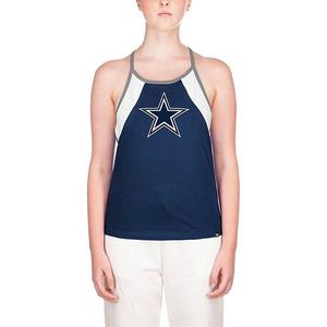 Женский топ-майка racerback с ребристым узором Dallas Cowboys в темно-синем цвете New Era