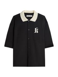 Рубашка на пуговицах Comfort fit Bershka, черный