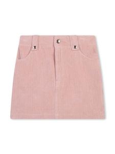 Chloé Kids вельветовая юбка А-силуэта, розовый